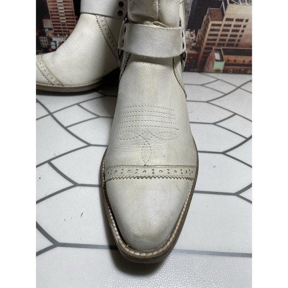 Dingo Gummy Bear Snip Toe Womens Off White Leather Casual Ankle Boots 11 M - Picture 4 of 15